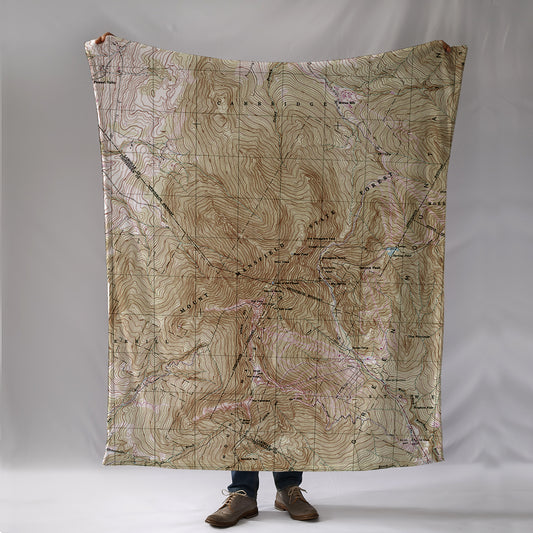 Stowe, Vermont Vintage Topographical Map Blanket