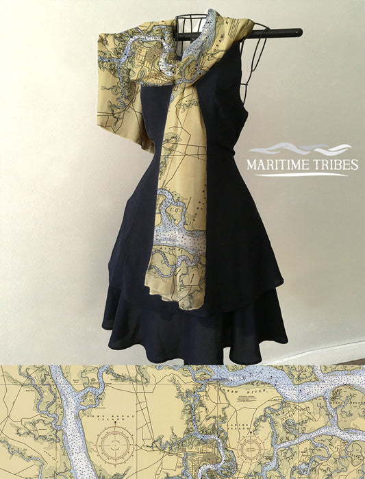 Beaufort Nautical Chart - Rossignols ONLY Scarf
