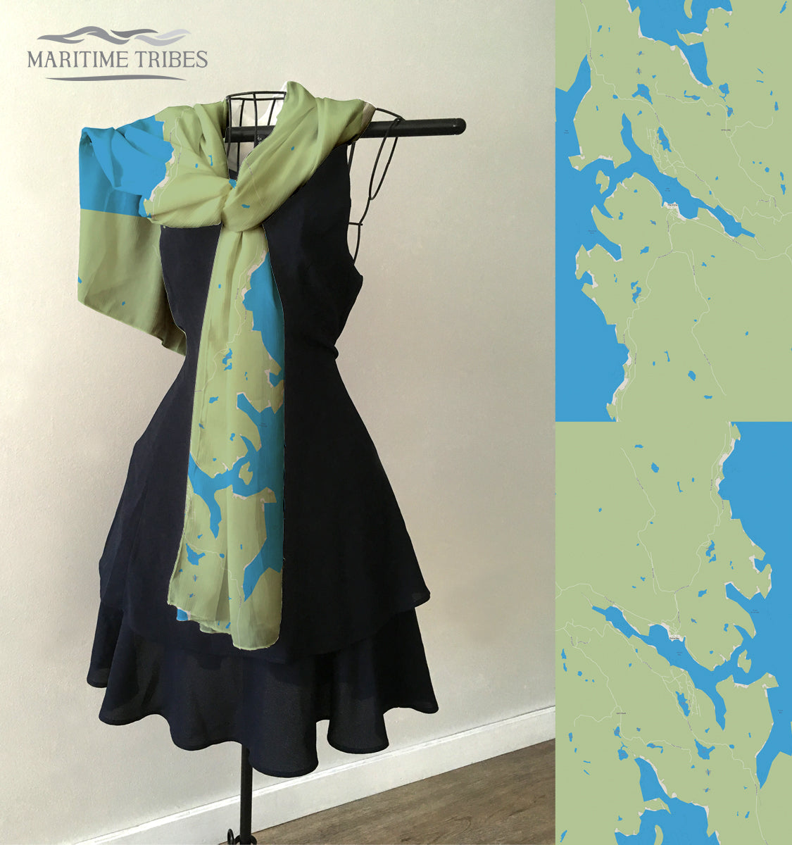 Thorne Bay Alaska Hometown Map  Zoomed In Scarf